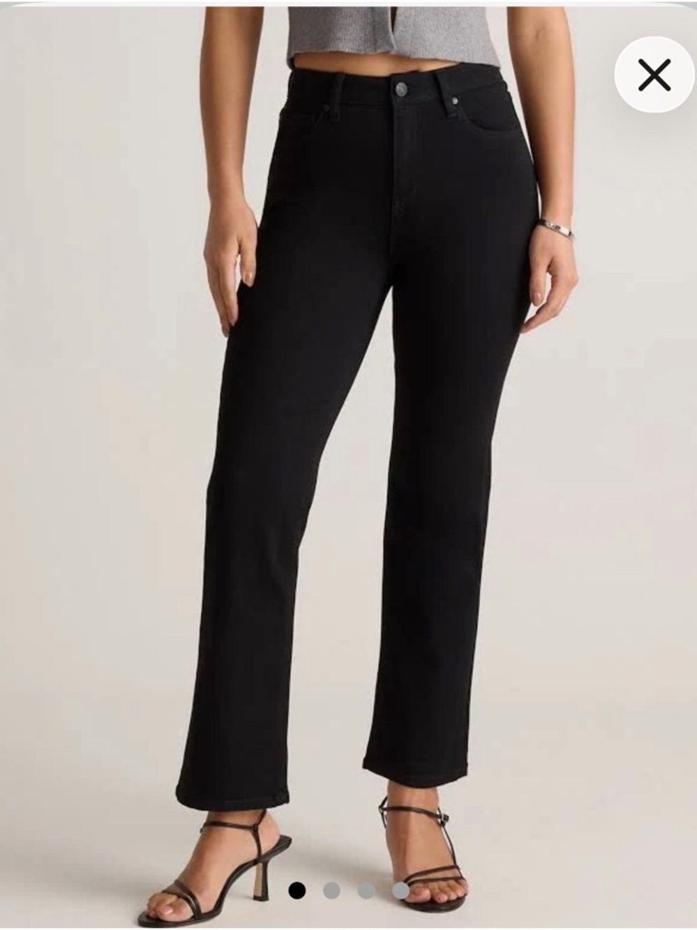 Quince Women’s Bella Stretch Straight Jeans NWT Black Size 30 - Picture 5 of 14